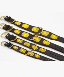 Collar para perros de cuero hecho a mano España Girasol Rumba