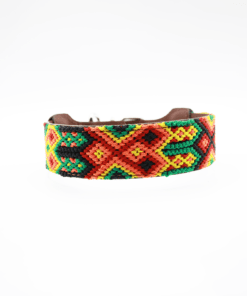 Collar para perros de cuero hecho a mano España TexMex Rumba